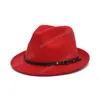 Men's Felt Fedora Hat Unisex Church Bowler Homburg Jazz Hat Fashion Stylish Trilby Sombrero Hats