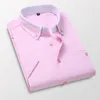 Browon Plus Storlek 5xl Sommar Affärskjorta Män Kortärmad Knapp Up Now Collar Casual S Mens Kläder 220322