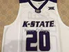 SJZL98＃20 Xavier Sneed Kansas State Wildcats College Basketball Jerseyトップクオリティ100％ダブルステッチ任意の名前と番号をカスタマイズする