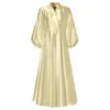 Robes de grande taille Robe en satin Slik 2022 VONDA Sexy Col en V Manches longues Solide Bohème Robes Lâche Plage Robe d'été 5XL OversizePlu289p