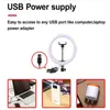 10 inch 26CM Video Dimmable LED Selfie Ring Light USB lamp Pography with Phone Holder 21M tripod stand for Makeup Youtube5108344