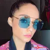 선글라스 여성을위한 팔각형 무테 남성 디자이너 골드 프레임 펑크 태양 안경 패션 그늘 UV400 보호