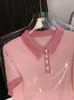 Polos femininos Circuyy Mulheres tshirts rosa painéis de verão de verão