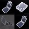 Transparent Clear Standard Sd Sdhc Memory Card Case Holder Box Storage Carry For Tf 850Pcs Drop Delivery 2021 Boxes Bins Home Organization