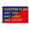 Graphic Custom Printed Flag Polyester Shaft Cover Brass Grommets Free Design Outdoor Advertising Banner Decoration Party Sport 220616