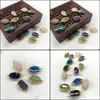 Arts And Crafts Arts Gifts Home Garden 8X2M Gold Wire Wrap Natural Crystal Stone Pillar Charms Rose Quartz Pendants Tren Dhsyz