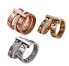 خاتم الفولاذ المقاوم للصدأ المجوهرات خاتم إشراك الزفاف للسيدات المجوهرات بيجوكس دي فيانايليس