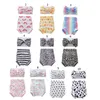 Enfant en bas âge filles couches 2 pièces imprimé léopard nœud papillon bandeau ensemble de sous-vêtements princesse lâche pantalon Bloomer 10 conceptions