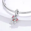 New S925 Sterling Silver Sinchedir contas soltas gatos e mouse jóias femininas DIY Presente Original Fit Pandora Bracelet Charms Charme Acessórios pendentes de moda de moda