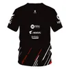 Erkek Tişörtleri Baskı G2 E-Sports Takımı Üniforma Erkekler Kısa Kollu O yaka T-Shirt Hızlı Kuru Yaz Açık Sokak Giyim Sıradan Çammarlar