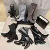 Designer Boots brevetto inverno autunno scarpe da donna ginocchiere cowboy fahsion high stivali con cerniera morbida in pelle nera