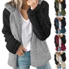 Frauen Pelzmantel Warme Mit Kapuze Jacke Winter Zipper Casual Patchwork Loos Mode Faux Pelz Parka Fleece Plus Größe 5XL