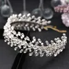 Headpieces Handmade Pearls Headband Tiara Crown Wedidng Hair Accessories Women's Rhinestone Hairbands Jewelry Bride HeadpiecesHeadpieces