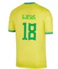 2022 Soccer Jersey Camiseta de futbol Paqueta Neres Coutinho voetbalshirt Jesus Marcelo Pele Casemiro 22 23 Brazilië Brazilië Brazils Maillots voetbal Mannen Kinderen Set uniformen