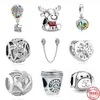 925 Argent Charme Perles Balancent D'été Nouvelle tasse à café coloré ballon diy Perle Fit Pandora Charms Bracelet DIY Bijoux Accessoires