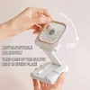 Mini Cooling Fan Foldable Neck Hanging Fan USB Adjustable Rechargeable Quiet Desktop Small Air Cooler Phone Holder 3 Gears Handheld Portable Outdoor Summer Cool