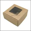 Packing Boxes Office School Business Industrial Foldbar Kraft Paper Package Box Hantverk Arts Lagring Jycken Kartong för DIY SOA