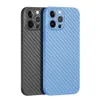 03mm Ultra Thin Back Phone Case For iPhone 14 13 12 11 Pro Max Carbon Fiber Texture Matte Hard Cover Slim Soft Shell Candy Color9075916