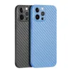 03mm Ultra Thin Back Telefonfodral för iPhone 14 13 12 11 Pro Max Carbon Fiber Texture Matt Hard Cover Slim Soft Shell Candy Color9075916