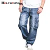 Holyrising Männer Jeans Hosen Casual Baumwolle Denim Hosen Multi Pocket Cargo Jeans Männer Neue Mode Denim Hosen Große größe 186655 T200614