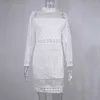 Lossky Sexy White Lace Stitching Hollow Out Party Dresses Elegant Women Short Mini Summer Casual Dresses Clothes For Women 2022 220317