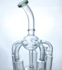 Cachimbo de fumaça de coletor de narguilé de vidro com 5 percs e conector macho de 14 mm (GB-291)