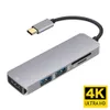 USBC для HDMI-совместимого USB 3.0 USB2.0 SD TF-карта слота 4K 30 Гц 1080P HDTV-дисплей видео вывод типа C адаптер HUB для MacBookFre