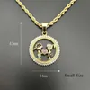 Pendant Necklaces Design Gold Stainless Steel Cute Rhinestones Heart Boy Girl Lover Necklace Men Hip Hop Bling Iced Out Rapper JewelryPendan