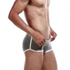 SEOBEAN Boxer da uomo in cotone intimo tinta unita pantaloncini a vita bassa 6 colori G220419