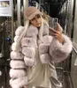 Women's Fur & Faux Women Coat Turn Down Collar Solid Color Zipper Womens Jackets Plus Size Short For Winter Patchwork Clothing