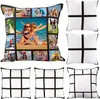 Sublimation Panel Pillow Case For DIY Party Decoration Gifts Blank Polyester Pillow Cover Throw Pillow Covers for Sofa Couch FY4299