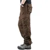 Spring Autumn Mens Cargo Pants Multi Pocket Khaki byxor Casual Military Cotton Pants Men Plus Size Pantalon Cargo Homme 220713