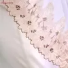 Brudslöjor V59 Swiss Voile Pure White Spets Tyg Champagne Wedding Veil Golden Bride utan Comb Turkeybridal