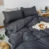 4 pezzi trapunte da letto di design set set di biancheria da letto in fibra di poliestere per la casa breve pianta federa copripiumino confortevole Blanke310e