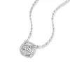 1.0CT VVS1 D Färg Moissanite -halsband 925 Soild Sterling Sliver Chain med certifikat Fina smycken för kvinna