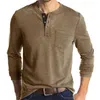 Camisetas masculinas camisetas de botão masculinas de cor de moda Solid Color O-Gobes