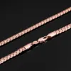 plating 18KGP rose gold 6MM Flat snake chain Hip hop man Bracelet Necklace 16 18 20 22 24 26 28 30 32 inch Fashion jewelry