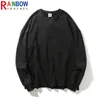 Rainbowtouches T-shirt a maniche lunghe da uomo High Street Coat Tide Wash Old Loose Tops Pullover oversize Cappotti da uomo Qualità superiore T220808