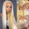 32 Inch 613 Blonde Bone Straight Lace Frontal Human Hair Wigs With Babyhair For Black Women Synthetic Closure Wig