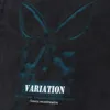 Hommes Hip Hop Harajuku T-shirt lavé Streetwear Papillon Lettre Imprimé Tshirt Été À Manches Courtes Tops Tees Coton Lâche 220621