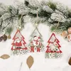 Juldekorationer stjärna tryckta trähängen ornament Xmas trädprydnad diy trä hantverk barn gåva till hemfest dekorationer christma