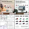 Abbigliamento guardaroba deposito casa organizzazione casa giardino 6pcs sneaker mobile trasparente per scarpe da scarpe da scarpe