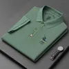 Fashion designer brand high-end South Korea 100% cotton embroidered polo shirts men leisure men's clothing short sleeve T-shirt 220716