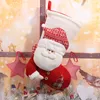 Christmas Tree Pendant Stocking 3D Knitting Bag Decoration Xmas Hanging Decor Red White Gift Candy Bags C24355