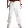 Men's Jeans 2022 Loose Men Denim Wide Leg Pants Straight Baggy Harem Streetwear Hip Hop Brand White Skateboard Trousers Size 30 - 46