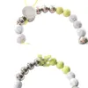 Monogram perle gialle bracciale m00510 fili di design