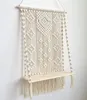 Handgjorda Dekorativa Bomull Rope Macrame Vävning Vägg Hängande Arrangör Hylla För Planter Hängare Boho Heminredning