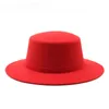 Stingy Brim Chapéus Mulheres Lã Feltro Branco Fedoras para Festa de Casamento Igreja Torta de Porco Fedora Chapéu Floppy Derby Triby Base 220517