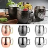 550 ml 18 ounces gehamerd koper vergulde Moskou Mule Mule Mule Beer Cup Coffee Cup Mok Copper CANECAS MUGS MUGS TREISMUG KEUKEN 0510