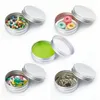 Round Silver Aluminum Cans Metal Tin Storage Bottle Candle Jar Containers with Screw Lids for Cosmetic Lip Balm Cream